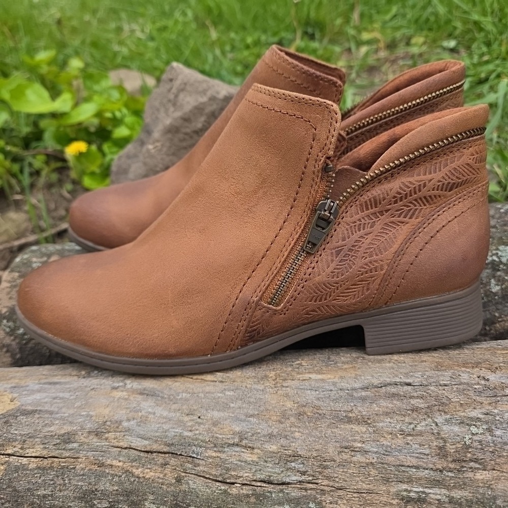 Rockport Cobb Hill Women's Crosbie Tan Leather Booties CI6209 US Size 9 - Picture 5 of 10